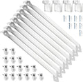 12 inch wire shelf brackets set, 8 pack, main product view
