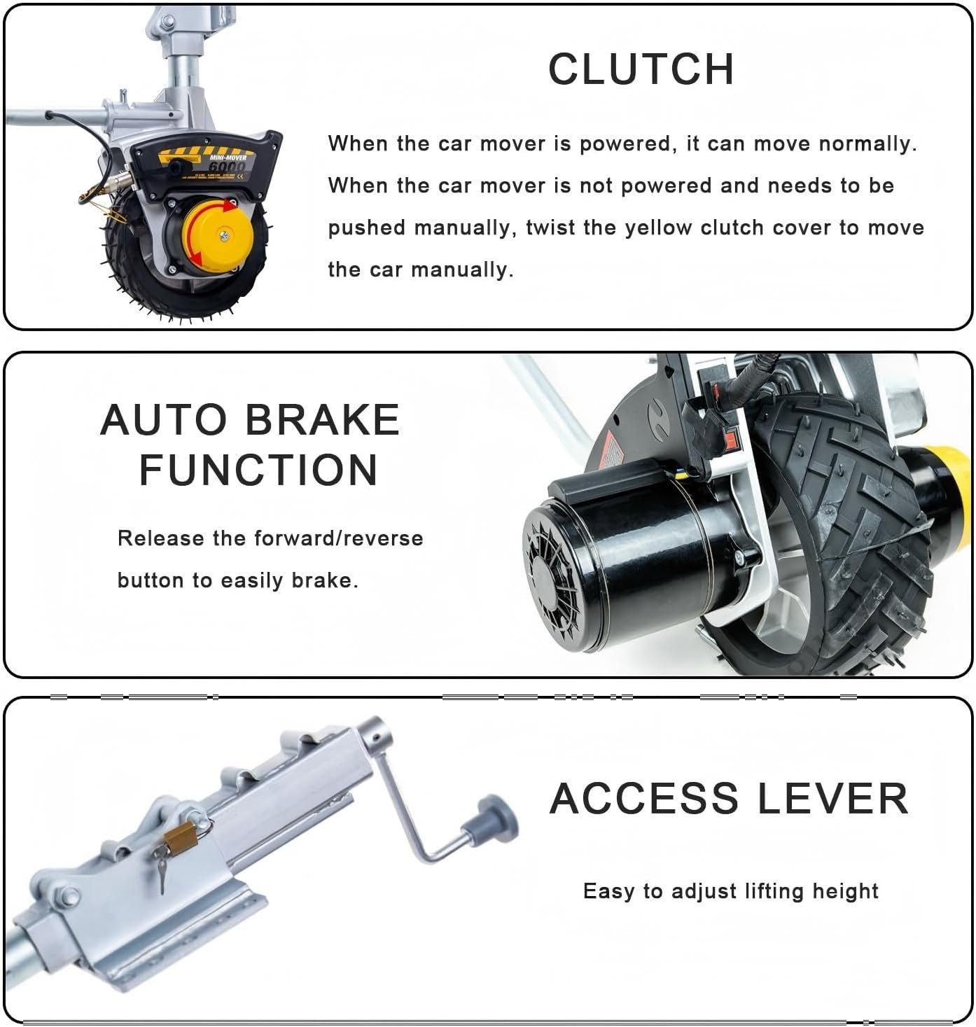 Electric Trailer Dolly, 6000lbs Capacity RV Mover, 550W 12V Motorized Universal Trailer Moving Accessory, Fits Most Couplings