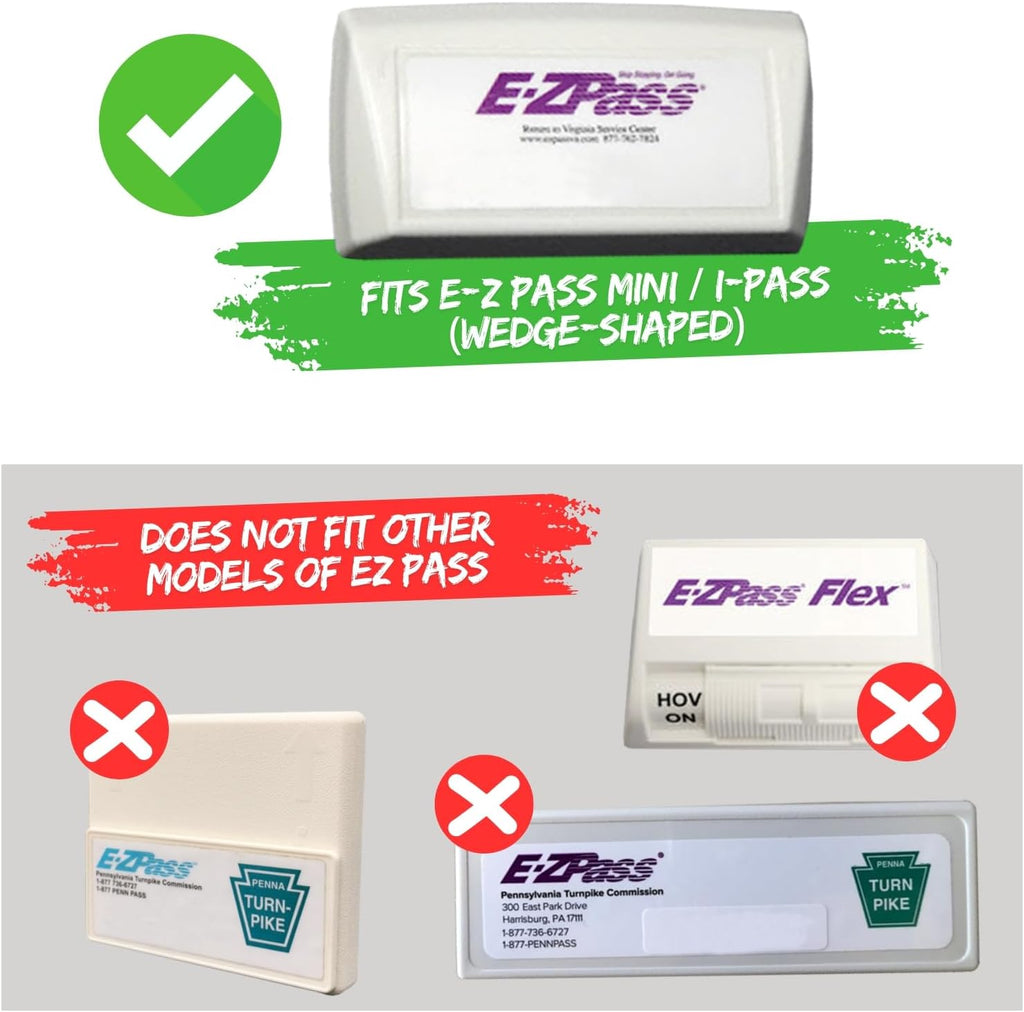 EZ Skin Bundle: Full-Wrap Silicone Skin for EZ Pass + Black Interlocking Strips = Discreet Look Inside & Outside Your Windshield! (Fits EZ Pass Mini/iPass)