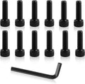 12PCS Fuel Wheel Center Cap Screws Kit with Hex Wrench,Anti-Loose Fuel Rim Centers Caps Screws Replacement for 1001-63-B/1001-63B/1001-63GB,Essential Center Hub Cap Screw