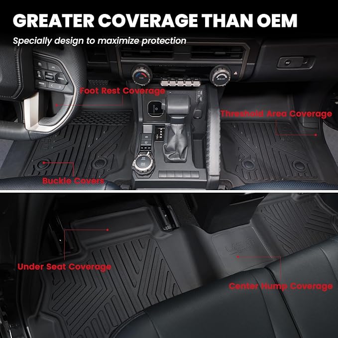 LASFIT Floor Mats for Toyota 4Runner 2025 2026 5 Seats wtih Trunk mat&backrest - Image 8