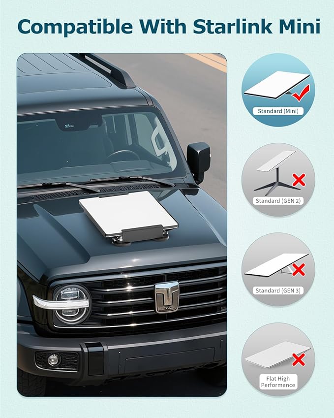 Starlink Mini Car Roof Mount, Starlink Mini Magnetic Mount