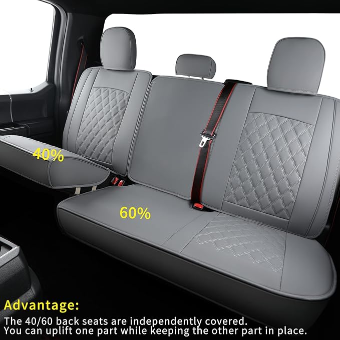 LUCKYMAN CLUB F150 Faux Leather Seat Covers Fit - Image 5