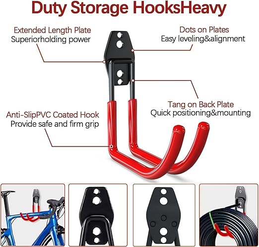 3-H Garage Wall Hooks 45 Pack, Garage Hooks Heavy Duty - Image 4