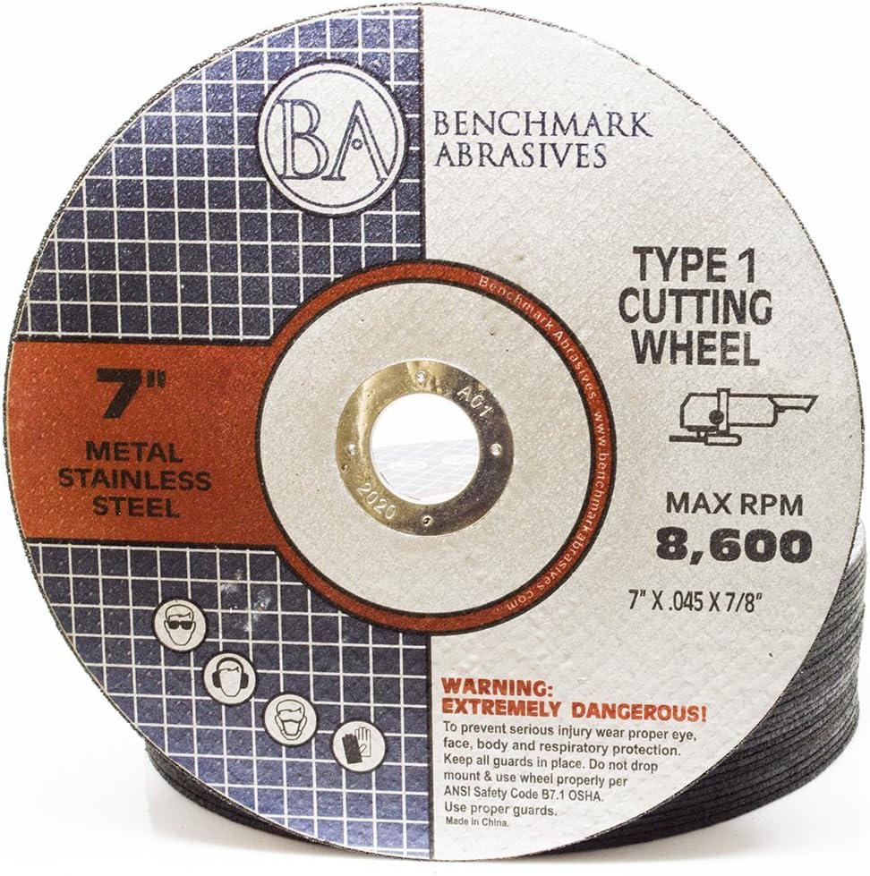 benchmark abrasives 7 inch aluminum oxide thin type, main product view