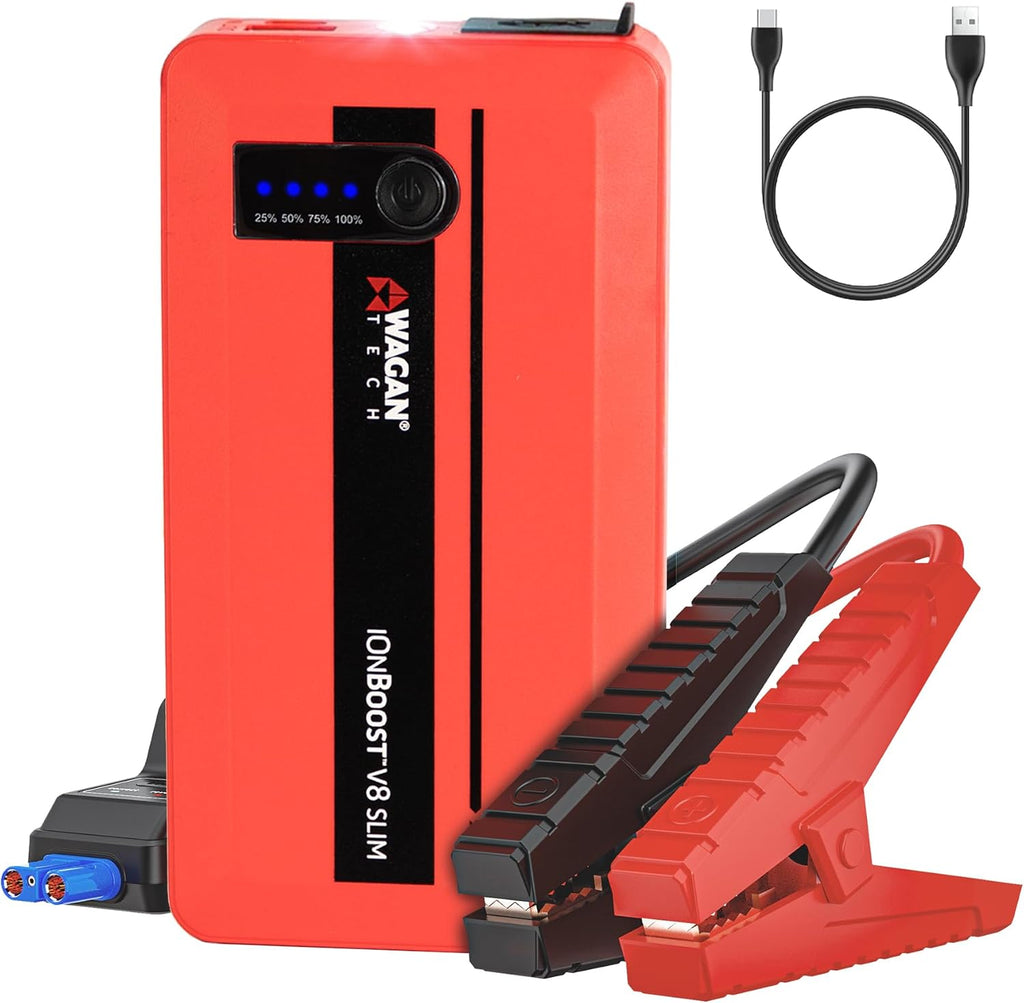 Wagan EL7601 iOnBoost V8 Slim Jump Starter 1200A Peak 12V Portable Lithium Car