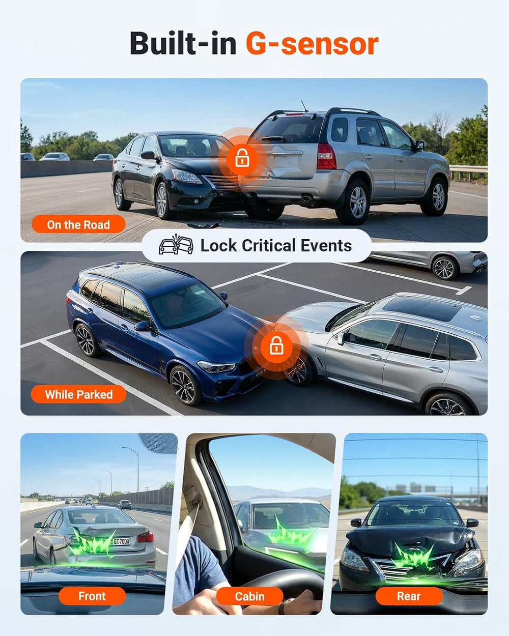 Vantrue N4S 2.7K 3 Channel Dash Cam, Triple STARVIS 2 Night Vision