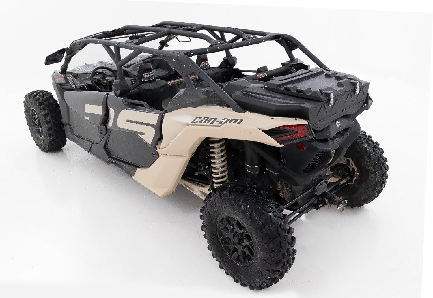 Rough Country Rear Bed Cargo Box for Can-Am Maverick X3 (2 & 4-Seat Models) - 45-Gallon Storage Capacity, Watertight Seal, High-Impact UV-Resistant, Lockable Latches