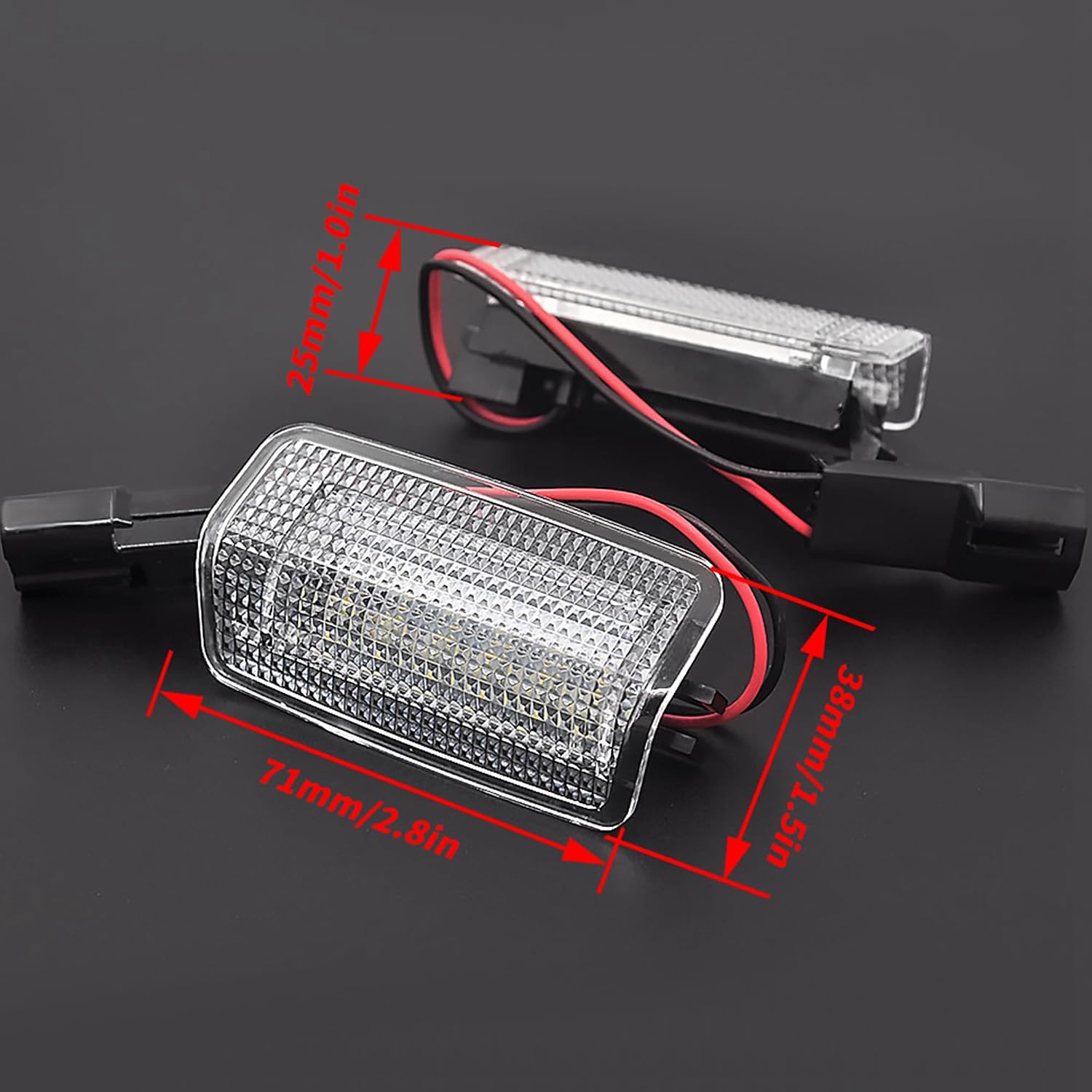Yankok LED Door Courtesy Lights White Red for TYT Camry Avalon Highlander Sienna Tundra Sequoia Prius 86 Scion FR-S Subie BRZ Lexs IS ES GS GX LX LS RC RX