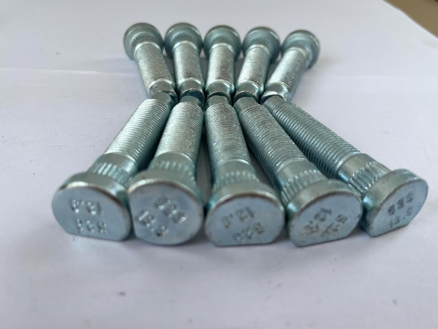 10 PCS 1/2-20 Serrated Wheel Stud Bolts 610-523 0.56 in. Knurl, 2.3 in. Length Compatible with 2005-2014 Ford Mustang Front Hub