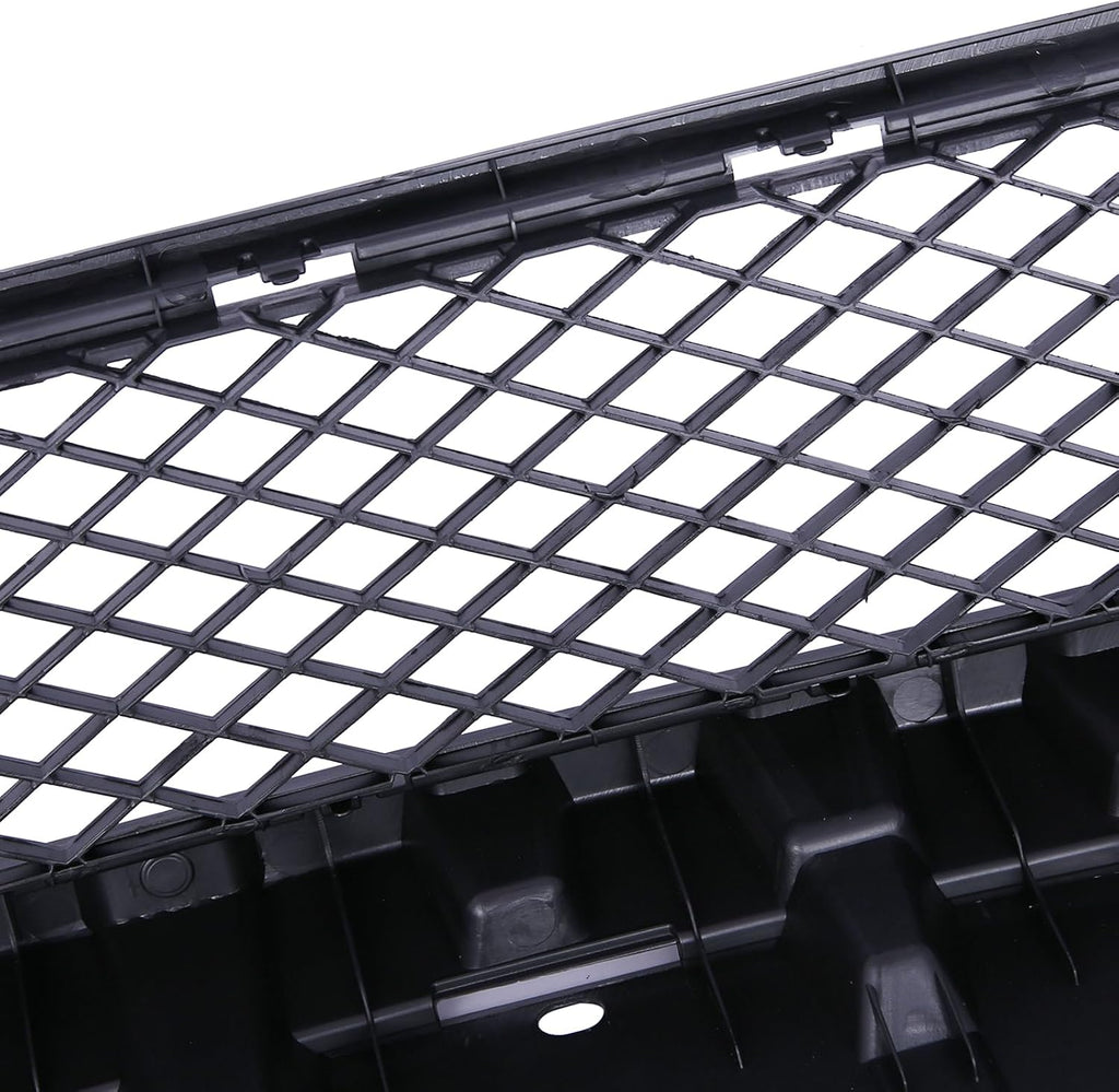Front Grill for 2014 to 2015 Honda Civic Upper & Lower Grille with Fog Lamp Cover, Black Factory Style Replaces 71120-TS8-A51, 71105-TS8-A51