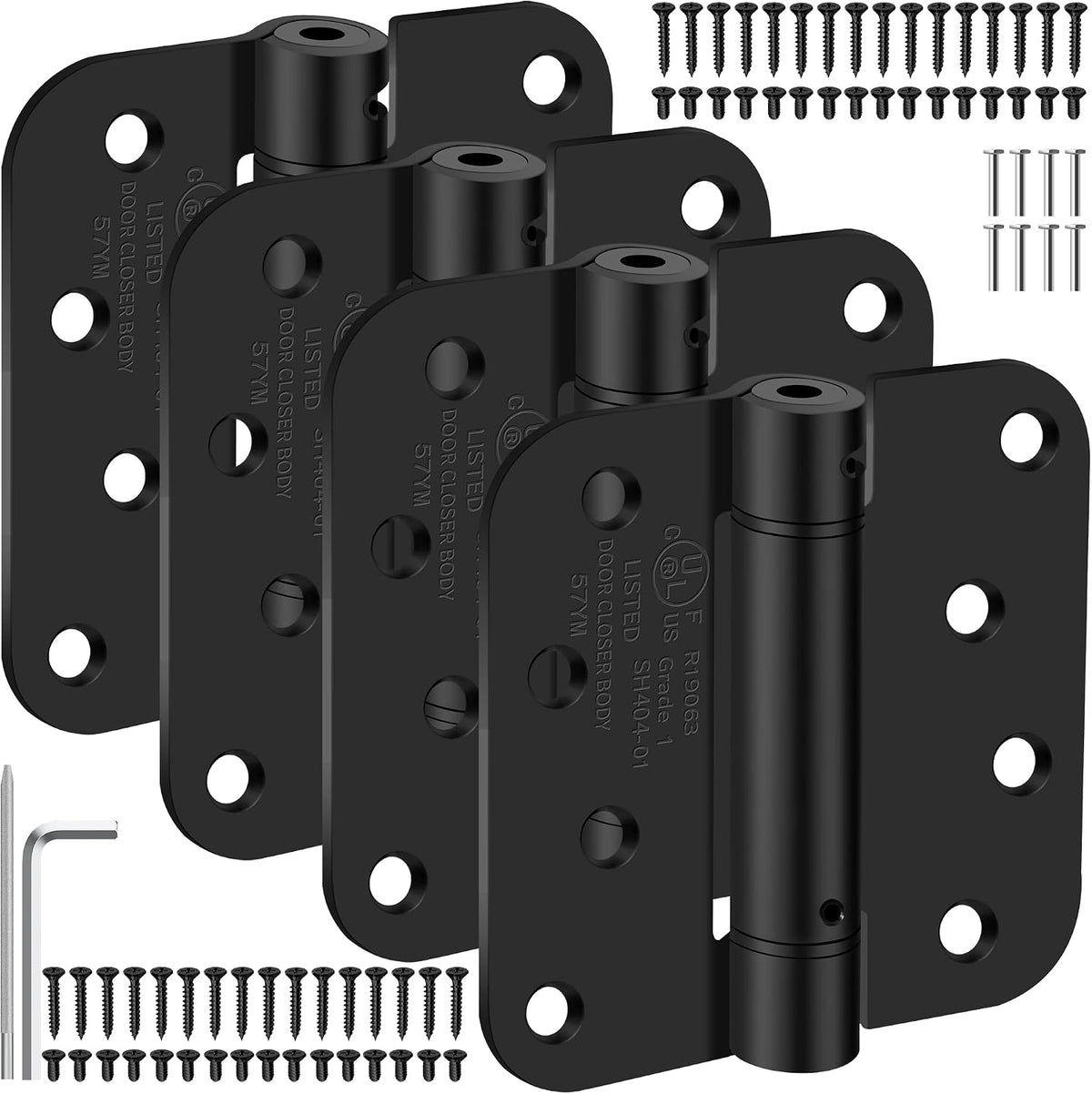 4 inch self closing door hinges, 5/8" radius, main product view
