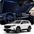 [2026 Upgraded] DooGooCoo Windshield Sun Shade for Honda CRV 2023-2025 2026 [Cooling Ice-Crystal, 100% Sun Blocked] Car Sun Shade Windshield for Honda CRV Sun Shade, Custom Fit for CR-V.
