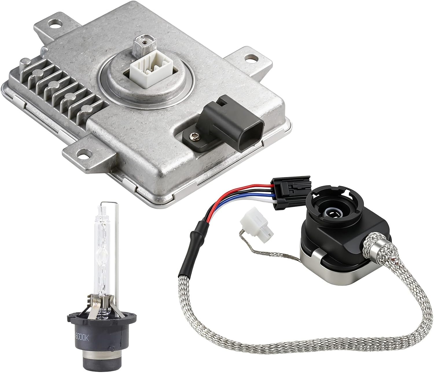 Xenon HID Headlight Ballast Unit Assembly with Igniter and D2S Bulb Compatible with Acura TL TSX/TL Type-S 2002-2005, Honda S2000 2004-2009, Mazda 3 Replaces X6T02971, W3T10471, W3T14371