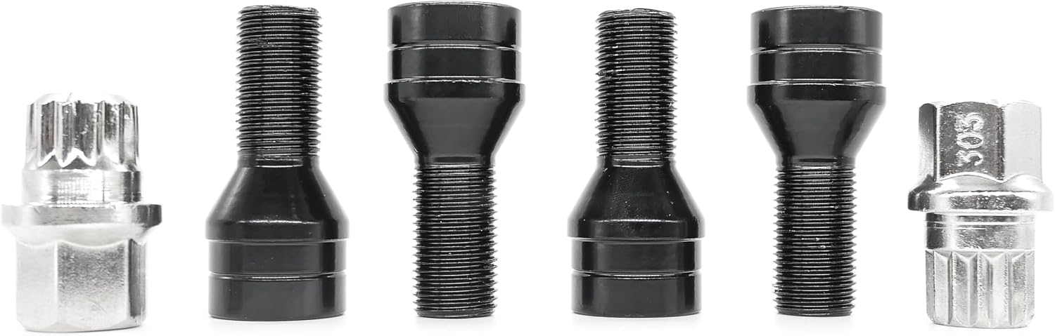 36136776076 1 Set Wheel Lock Internal Spline Lug Bolt Set Compatible with X1 X3 X5 X6 Z4 Series 550i GT xDrive 550i GT 535i GT 535i GT xDrive Series
