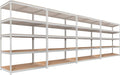 HOMEDANT White 5 Tier Laminated Boltless Heavy Duty Garage Storage Adjustable by TheBestOrganizingSolution