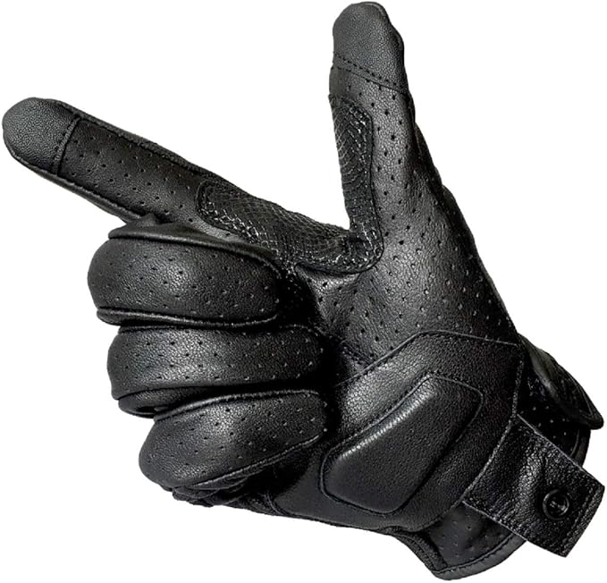 Updated Men’s Leather Motorcycle Gloves - Image 5