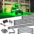LEDGlow 12pc Million Color LED 6-Seater Limo Golf Cart Underglow Neon Lighting Kit w/Canopy & Wheel Well Lights Fits EZGO, Yamaha, Club Car, ICON, Evolution, Tomblerin, Star EV - for 12-Volt Battery
