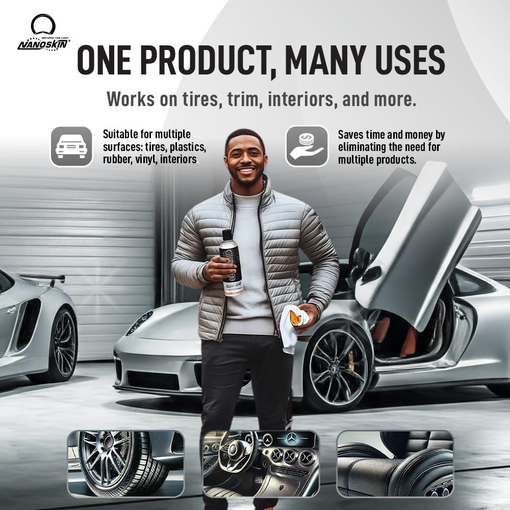 Nanoskin MULTI DRESS All Purpose Dressing 1 Gallon - Interior & Exterior Dressing for Car Detailing Works on Tire, Vinyl, Rubber, Plastic & Trim Safe for Cars, Trucks, Motorcycles, RVs & More