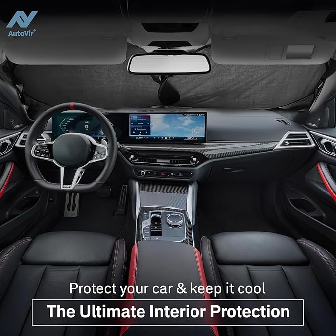 Foldable Windshield Sun Shade for Car – 240T Reflective UV and Heat Shield - Image 2