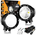 auxbeam 4 inch 72w round pod light, c4, main product view