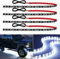 12V Led Light Strip Connectable 24Inch White Led Strip Lights for Car Golf Cart Motorcycle Boat Truck Cabinet Waterproof Led Light Strip,4Pack