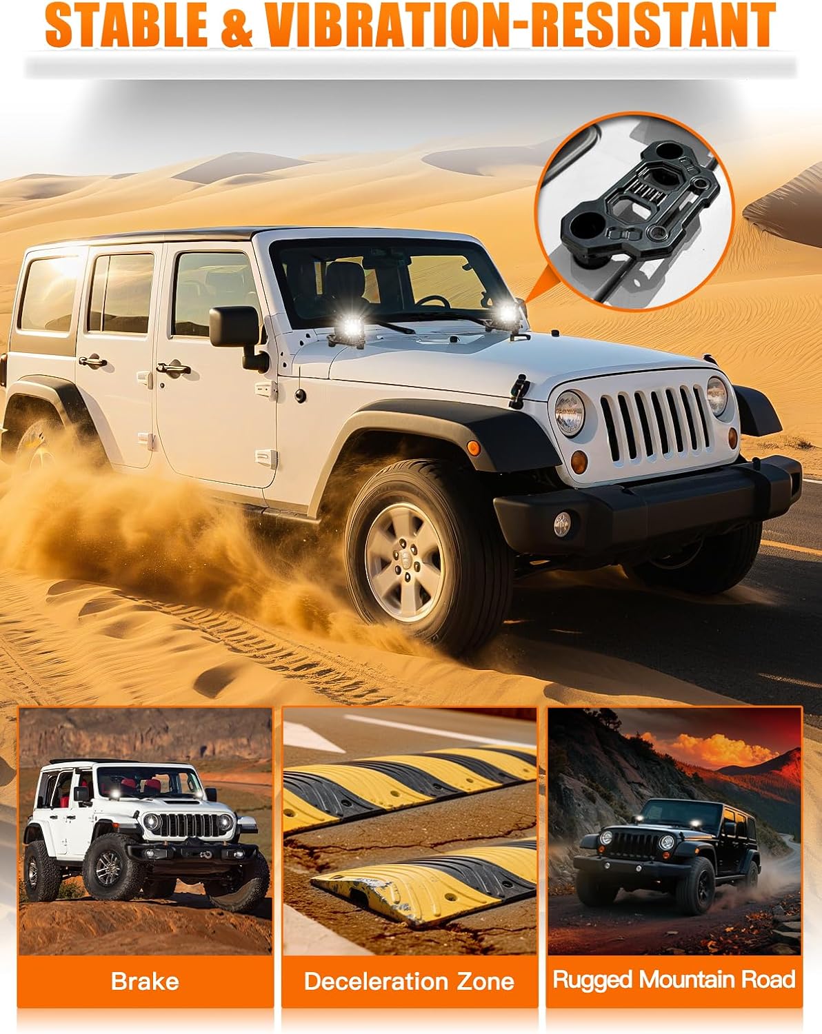 UNI-SHINE 2-Pack Hood Mounting Brackets for Light Bar Fit for Jeep Wrangler JL JLU Gladiator JT 2018–2026 Aluminum A-Pillar Auxiliary Cowl Mounts for LED Pod & Ditch Lights