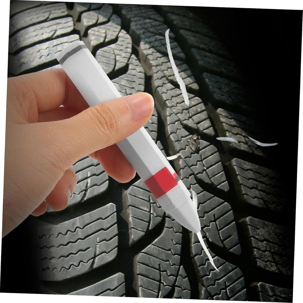 2pcs Wax Marker Pens for Tire Repair Car Tire Marking Pens Fine Tip for Precise Marking for Cars Motorcycles Bicycles High Visibility White
