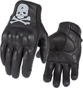 Goatskin Leather Motorcycle Motorbike Powersports Racing Gloves Reflective by Keebik