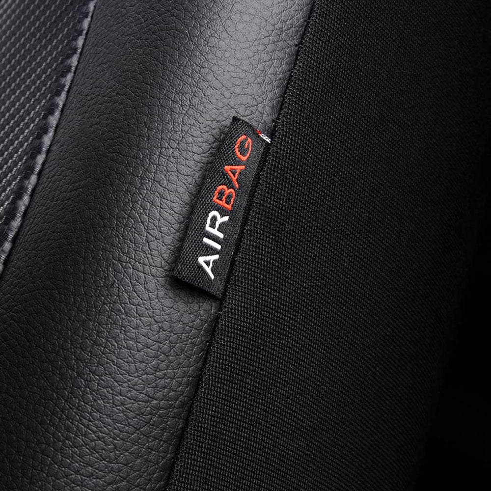 Flying Banner car seat Covers Protects Water Proof Faux Leather Carbon Fiber ...