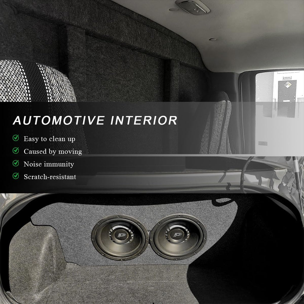 78"x26" Underfelt Carpet for Car, High Grade Felt Fabric Durable Underfelt Car Subwoofer Carpet Liner, Automotive Trunk Liner Felt Roll for Speaker RV Truck Marine Boat Home