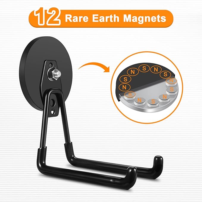 ENUODA Strong Magnetic Hooks Heavy Duty Large Magnet Hooks Heavy Duty Garage - Image 3