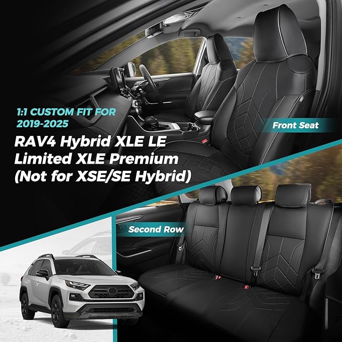 for Toyota RAV4 Seat Covers 2019 2020 2021 2022 2023 2024 2025 RAV 4 Prime & - Image 7