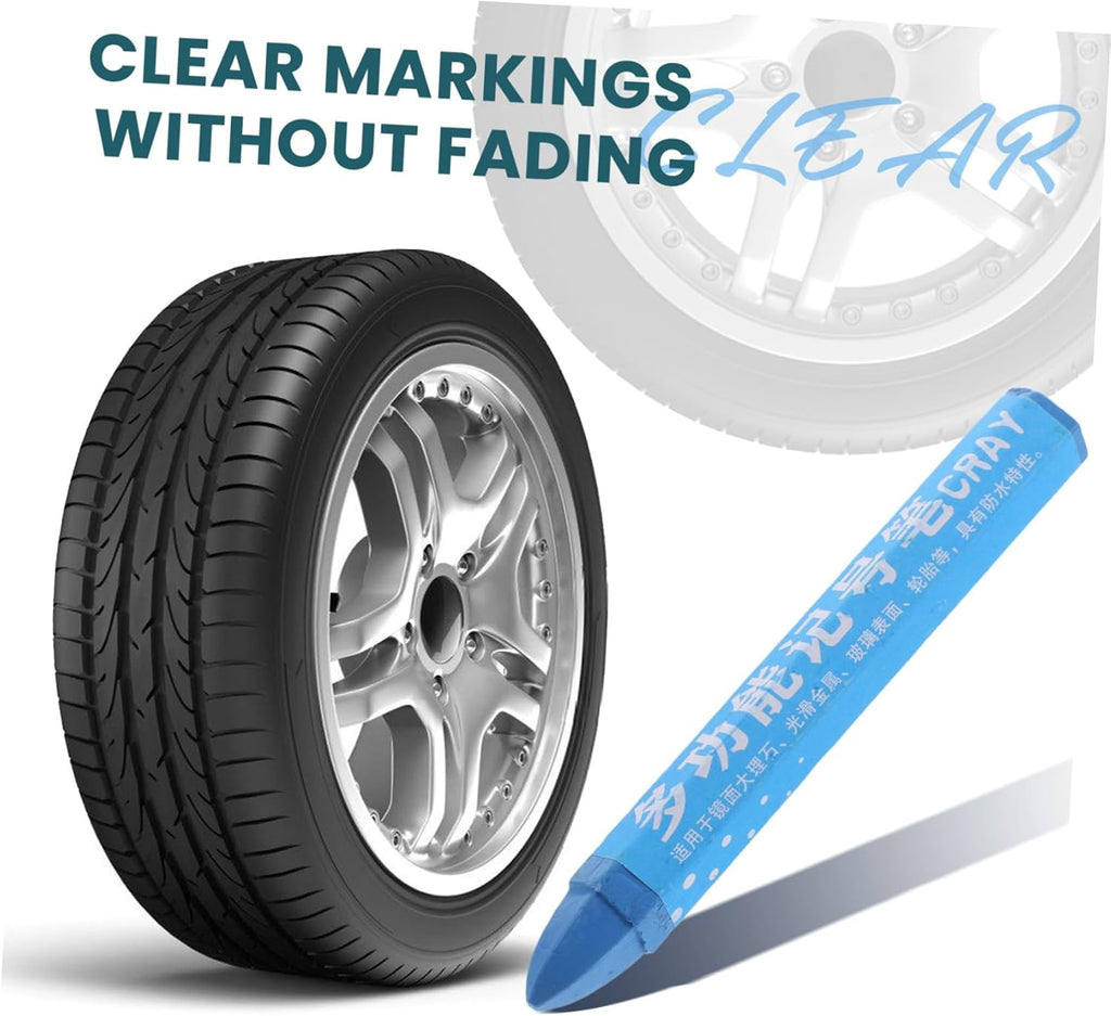 5pcs Tire Marking Crayon Easy Use Tire Paint Markers for Temporary Car Maintenance