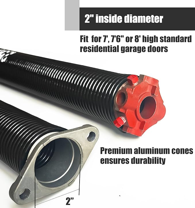 Garage Door Torsion Spring Set, Pair of 2" Electrophoresis Coated Garage Door - Image 4