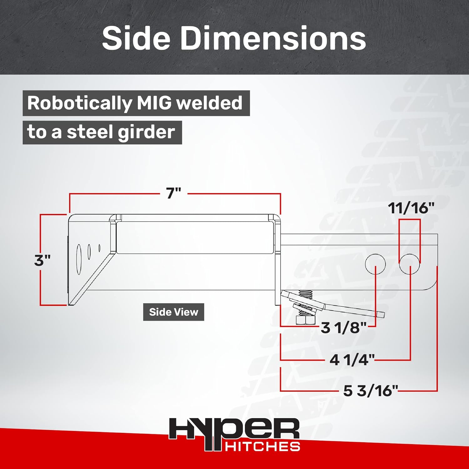 24" Hitch Step Model # HS-24 | Hitch Step | Truck Hitch Step 100% Made in The USA | Rear Bumper Guard Protector | with Built in Stabilizer (2" Receiver)