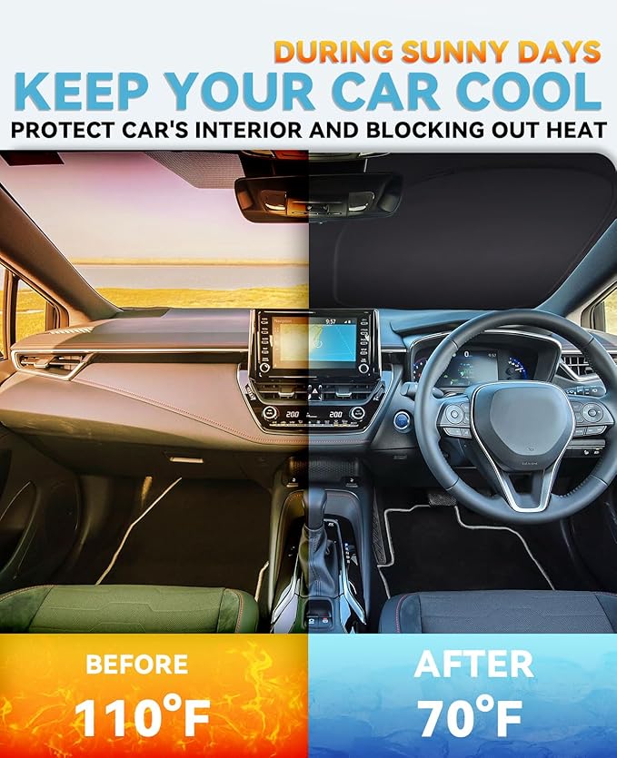 Sun Shade Windshield Sunshades for 2019-2024 2025 2026 Ford Ranger Accessories - Image 3