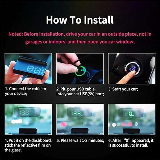 Heads up Display for Cars, Car HUD, Head up Display for Car, Digital GPS HUD - Image 4