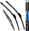 3 Wiper Blades, Front Wiper + Rear Wiper Blades by PEJIDDASWIPERBLADES