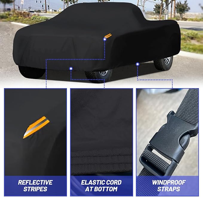 MORNYRAY Waterproof Car Cover All Weather Snowproof UV Protection Windproof - Image 2