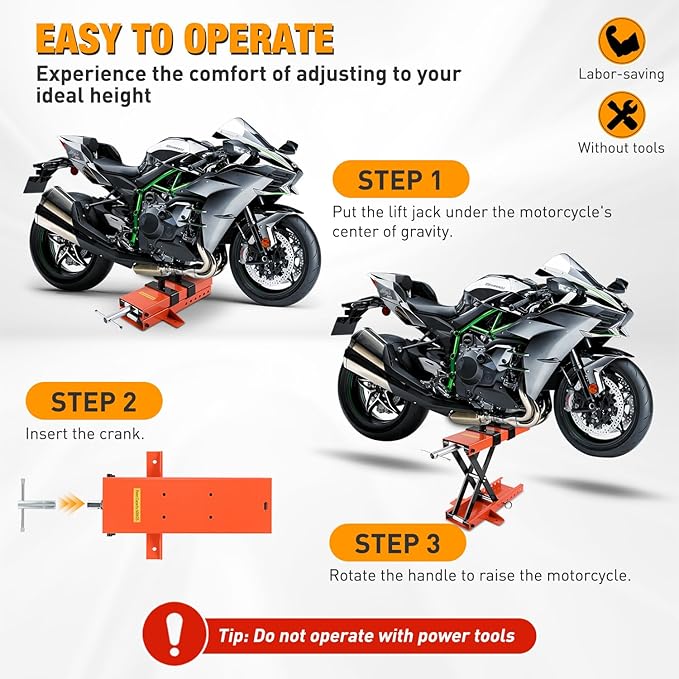Nilight Motorcycle Lift 1100 LBS ATV Scissor Jacks