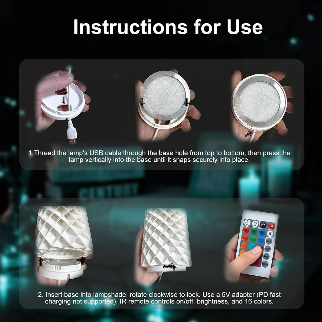remote control rgb led lamp kit 001 for, package contents