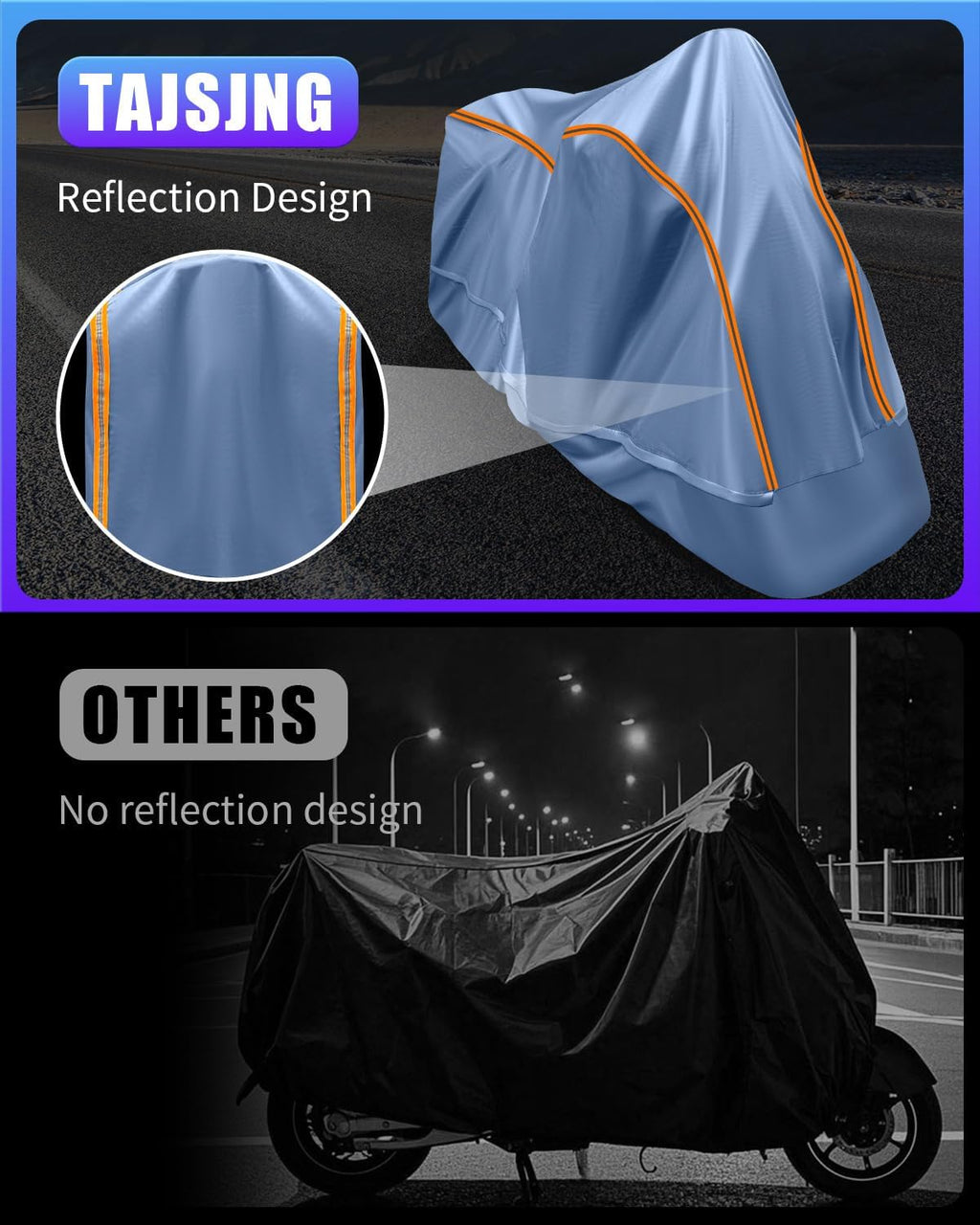 Full Enclosed ATV Cover Waterproof Outdoor Heavy Duty 4 Wheeler Cover All Season Weather Proof Quad Cover with Reflective Strips Fits ATV Length up to 84" Windproof Sunproof Dustproof