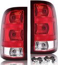 MOUTUX Tail Lights Compatible with GMC Sierra 1500 2500 3500HD 2007-2014, 25958485, GM2801208, 25958484, GM2800208 Rear Light Lamp Assembly Red Left+Right w/Blubs&wiring harness