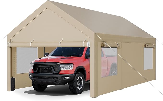 JY QAQA Carport, 10x20 FT Heavy Duty Carport - Image 2