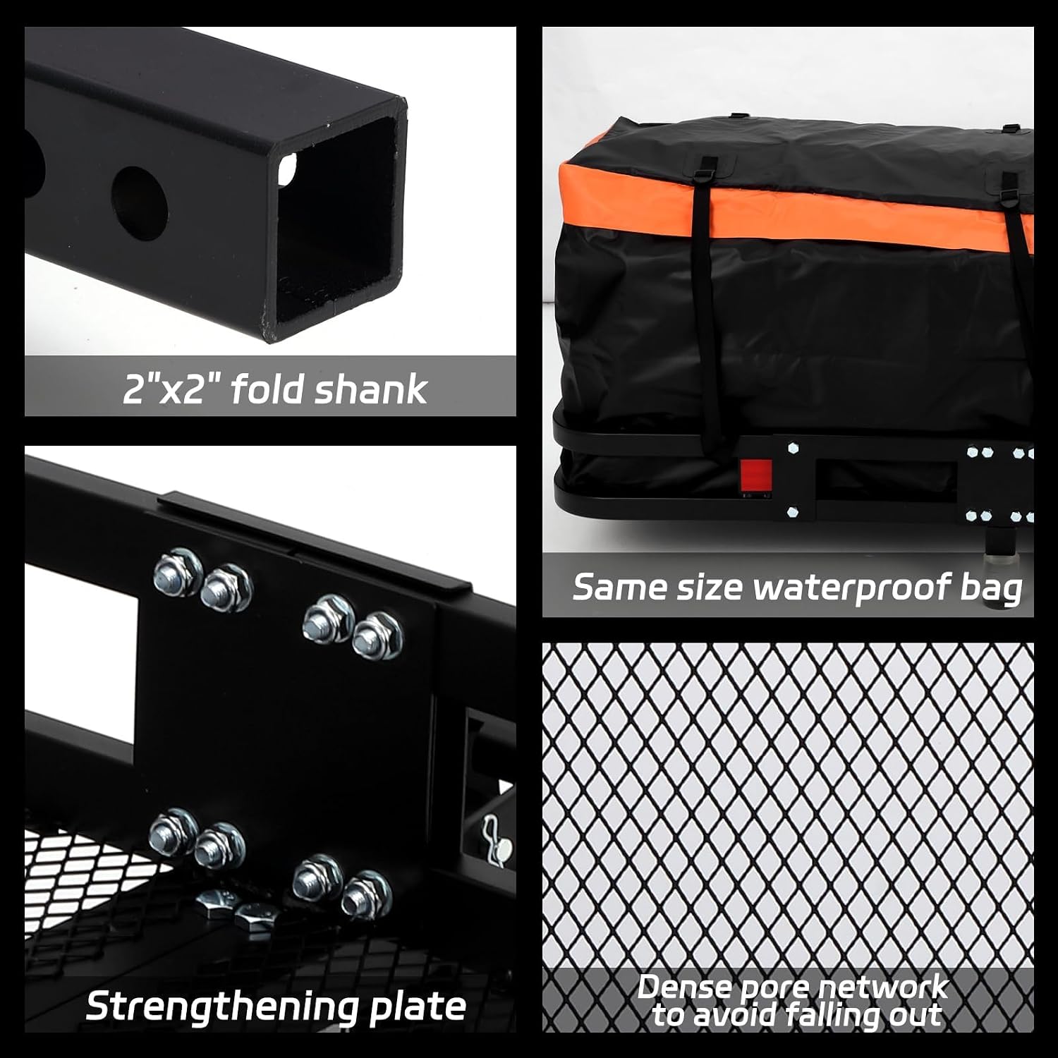 OUTLANE with Metal Cargo Carrier 60x24x6 Inch - Hitch Cargo Carrier, Trailer Hitch Cargo Carrier, Cargo Carrier, and Cargo Hitch Carrier