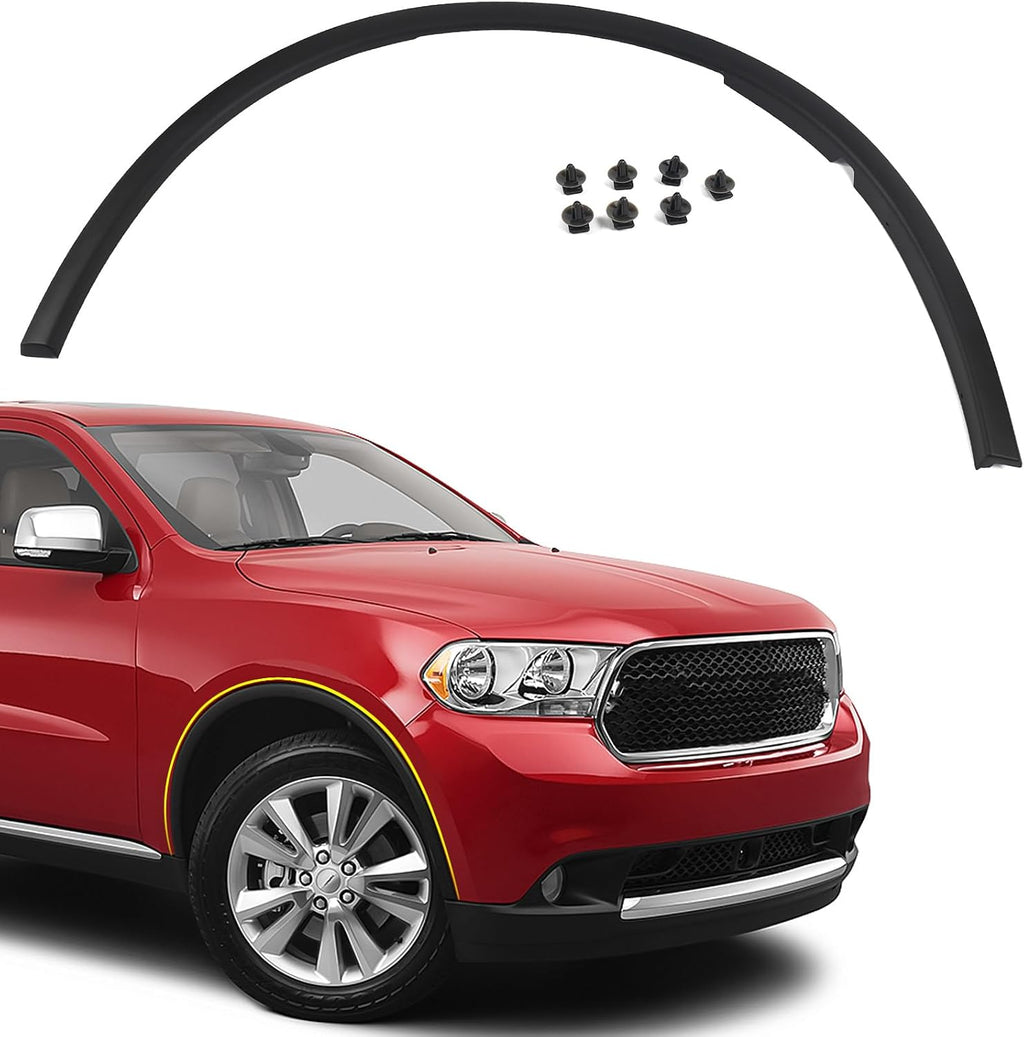 FIONE -For Front Wheel Arch Fender Cover Trim Moulding Molding Compatible with Dodge Durango 2011-2018 Right Passenger Side Fender Flares RH 57010620AD CH1291112