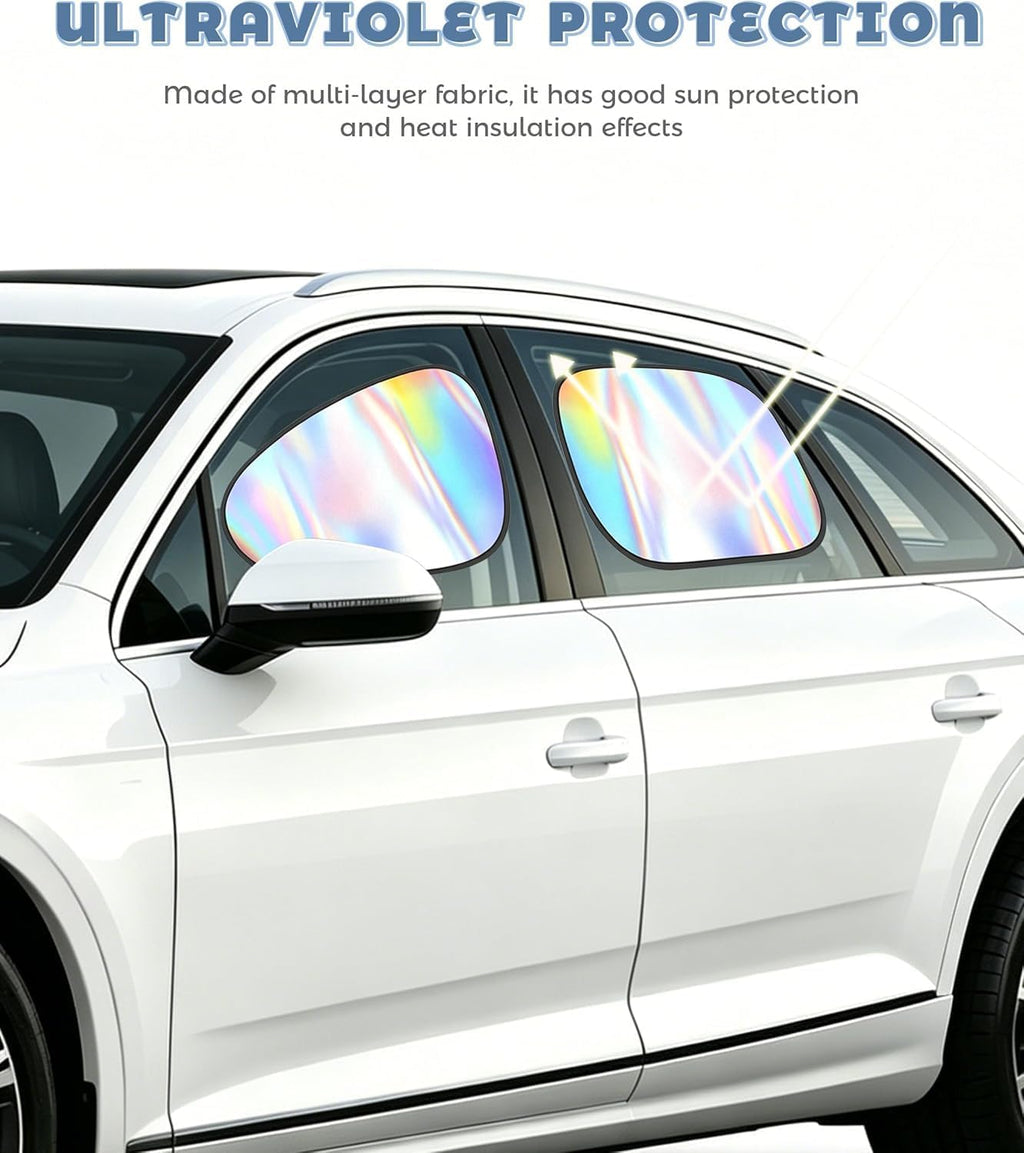 Static Cling Car Window Shades for Freightliner Cascadia/114SD Natural Gas 2014-2026, UV & Heat Blocking Side Sun Visor, Easy Install Hologram