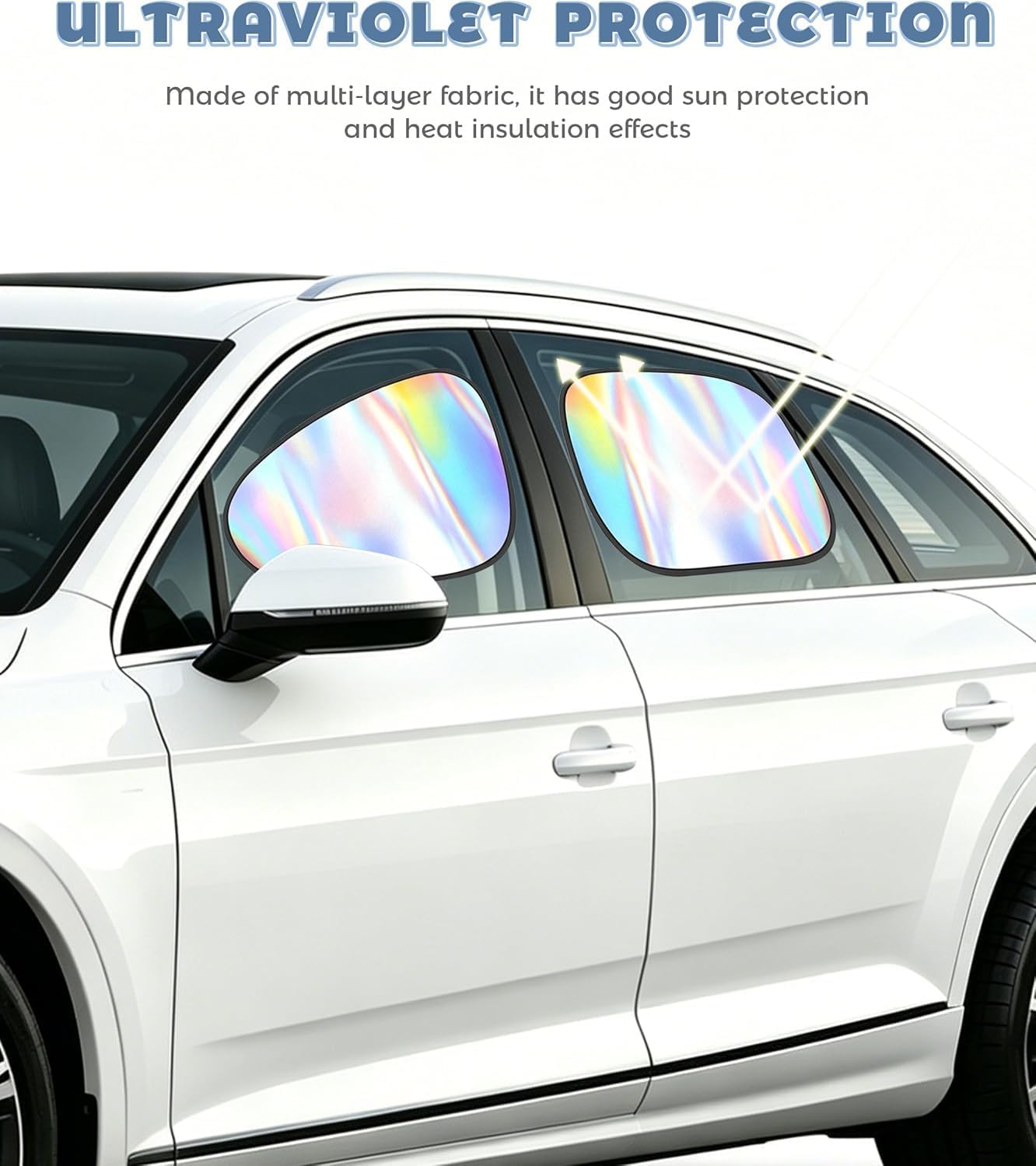 Static Cling Car Window Shades for Freightliner Cascadia/114SD Natural Gas 2014-2026, UV & Heat Blocking Side Sun Visor, Easy Install Hologram