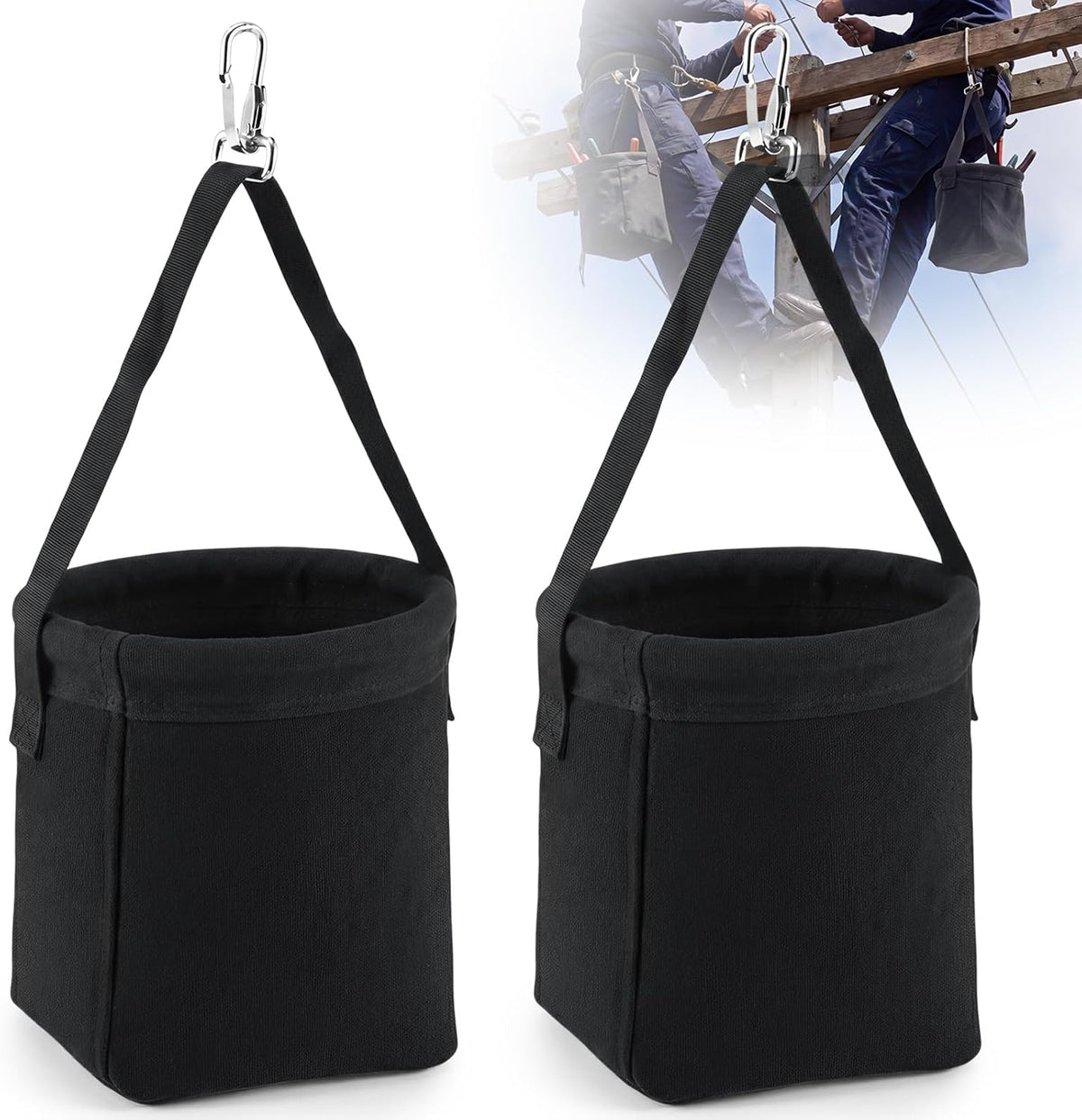 tool bags square bottom 2 inner pockets, 8", main product view